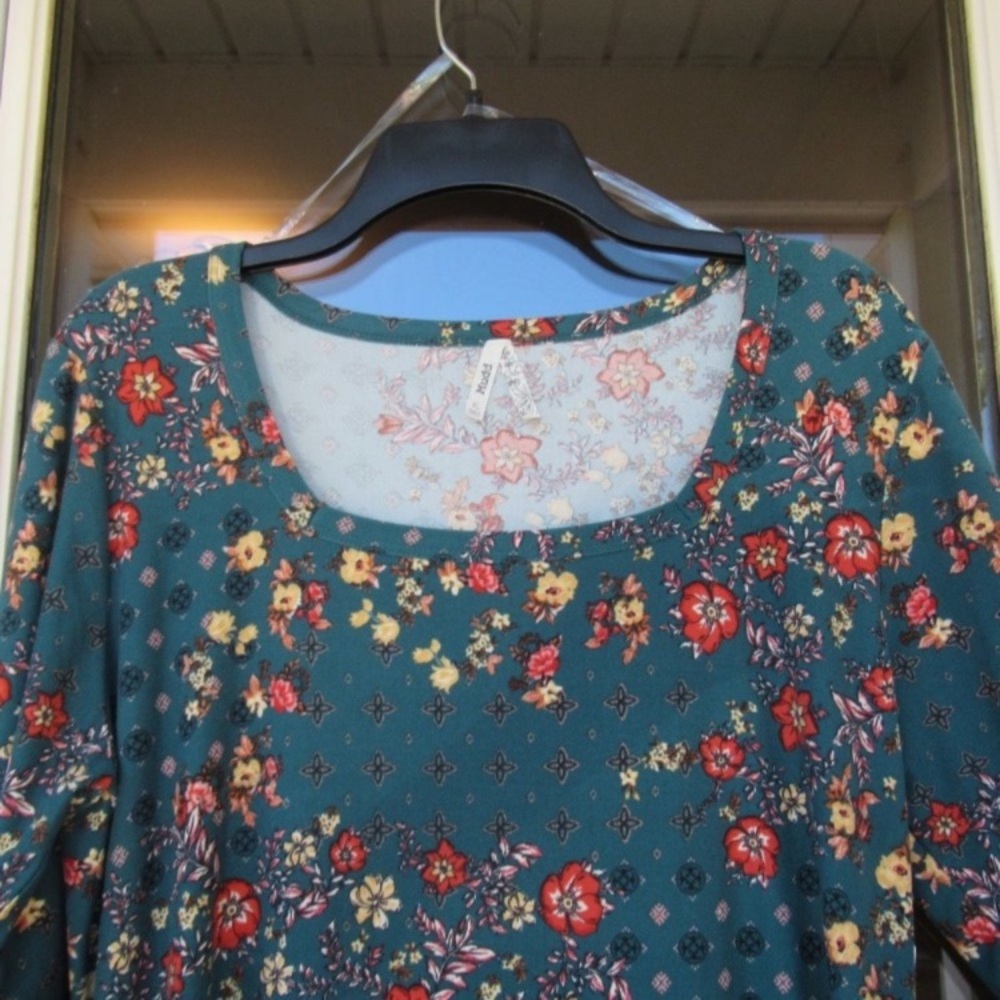 Mudd dress floral print sueded flare dress w stretch casual boho XL jrs - Picture 4 of 10